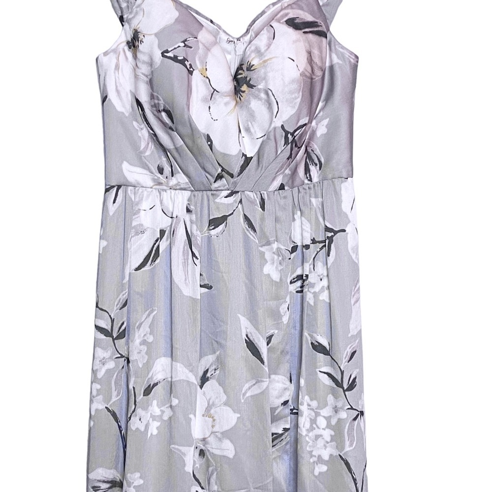 Bariano Maxi Dress Shelly Floral Off Shoulder Silver Gray S - Picture 16 of 16